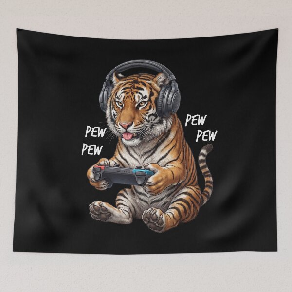 Item preview, Gaming Tiger Gamer Videogaming Animal Lover designed and sold by TerryConnells.