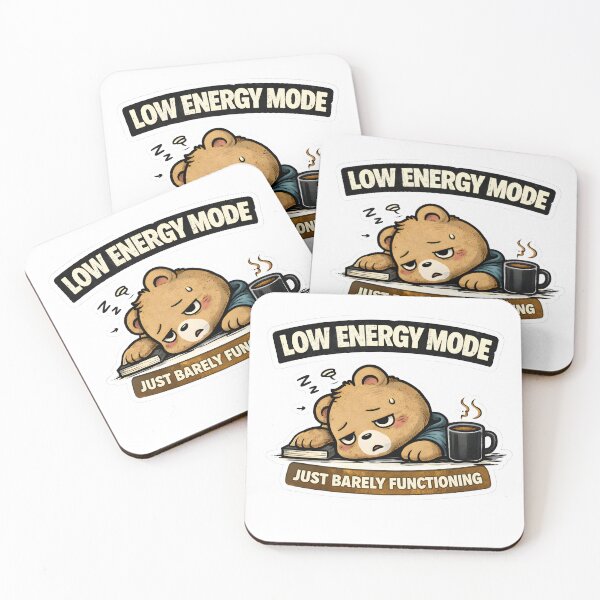 Item preview, Low Energy Mode Sticker | Funny Relatable Exhausted Mood designed and sold by TheLazyVibe.