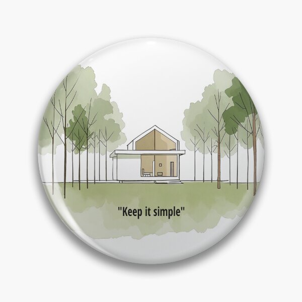Item preview, Minimalist A-Frame Cabin - Keep It Simple designed and sold by Modern Nest Art.