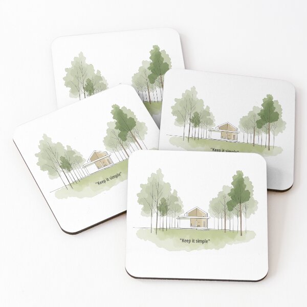 Item preview, Minimalist A-Frame Cabin - Keep It Simple designed and sold by Modern Nest Art.