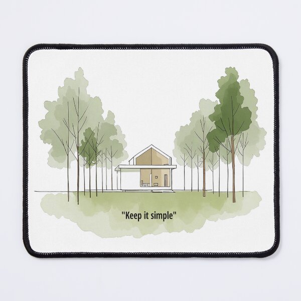 Item preview, Minimalist A-Frame Cabin - Keep It Simple designed and sold by Modern Nest Art.