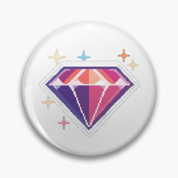 Item preview, Pixel Diamond Gem Sticker — 8-Bit Game Art Decal for Laptop, Console & Water Bottle designed and sold by Stick_It_With_Love.