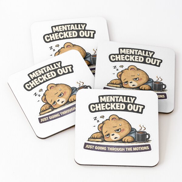 Item preview, Mentally Checked Out Sticker | Funny Relatable Burnout Mood designed and sold by TheLazyVibe.