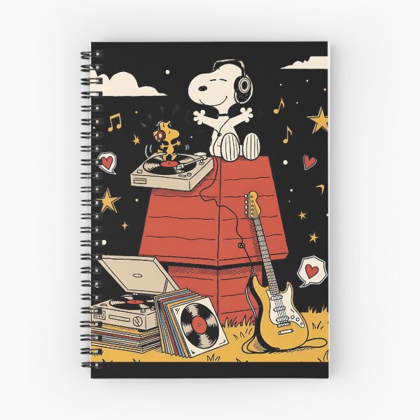 Item preview, Vinyl Vibes  Snoopy  Woodstocks Retro Jam Session designed and sold by RococoSort.