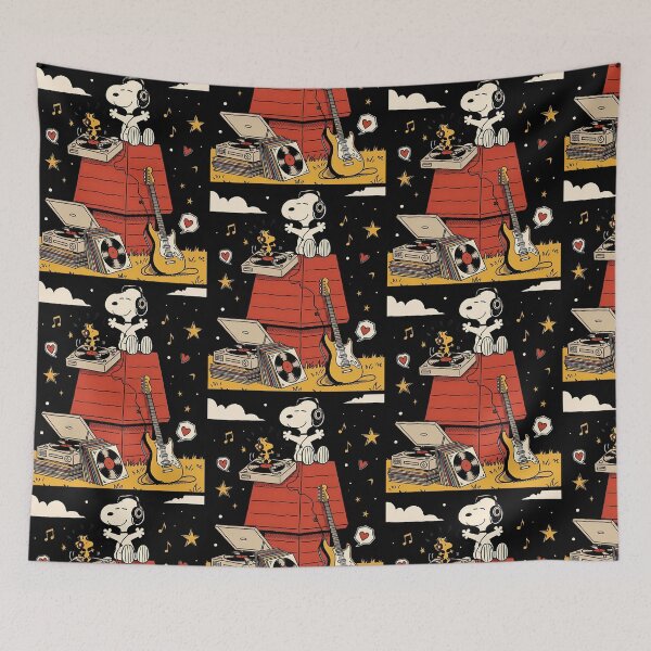 Item preview, Vinyl Vibes  Snoopy  Woodstocks Retro Jam Session designed and sold by RococoSort.