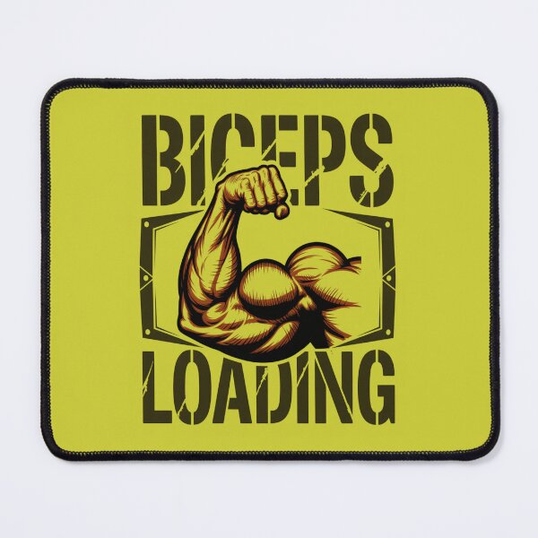 Item preview, Biceps Loading Funny Gym Workout Fitness Design designed and sold by Sparkofart07.