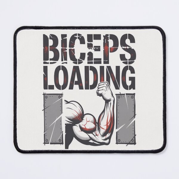 Item preview, Biceps Loading Funny Gym Workout Fitness Design designed and sold by Sparkofart07.