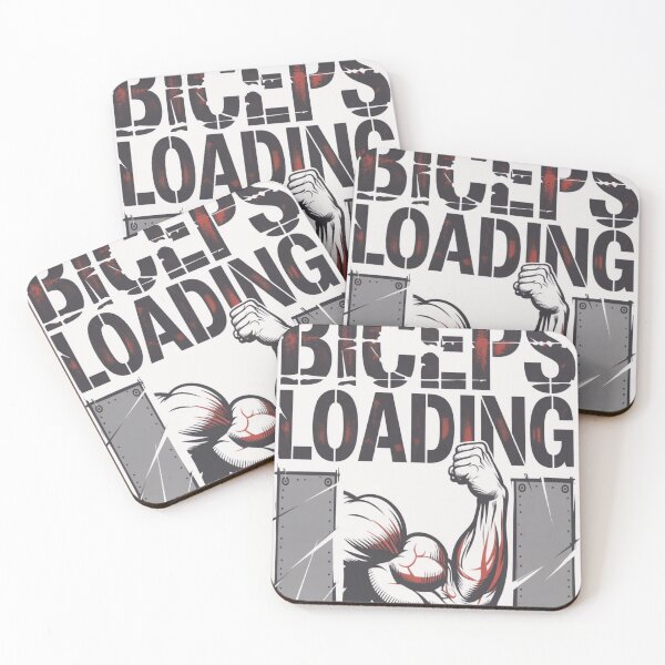 Item preview, Biceps Loading Funny Gym Workout Fitness Design designed and sold by Sparkofart07.