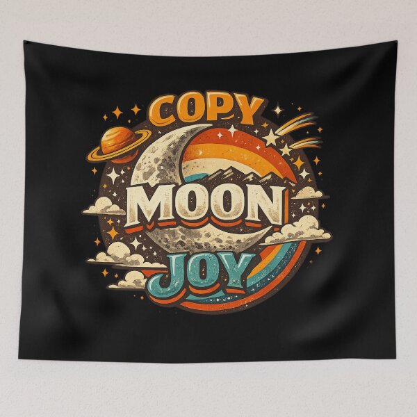 Item preview, Vintage Celestial Space - Copy Moon Joy Retro Graphic designed and sold by Prime_1.