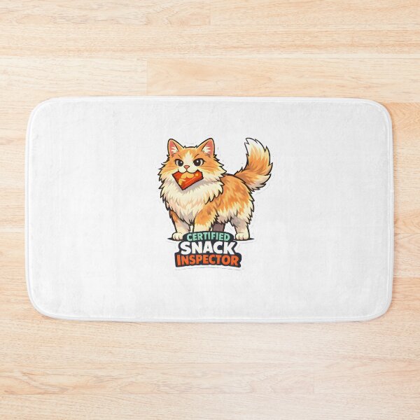 Item preview, Certified Snack Inspector – Funny Fluffy Cat Sticker designed and sold by Bettybee00.