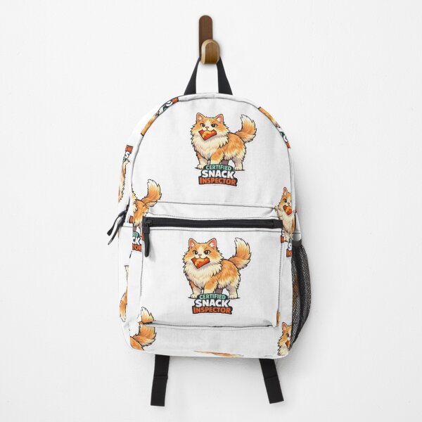 Item preview, Certified Snack Inspector – Funny Fluffy Cat Sticker designed and sold by Bettybee00.