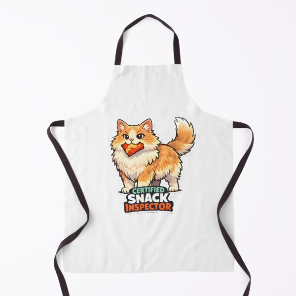 Item preview, Certified Snack Inspector – Funny Fluffy Cat Sticker designed and sold by Bettybee00.