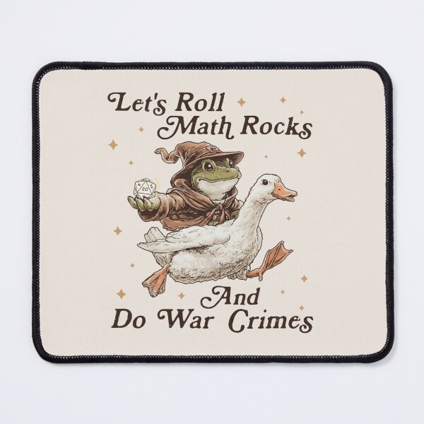 Item preview, Let's Roll Math Rocks And Do War Crimes, Funny Frog Wizard, Chaotic TTRPG Goose Rider, Nerdy D20 Dice designed and sold by toongstudio.