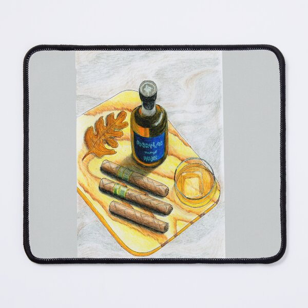 Item preview, Whiskey and Cigars - Luxury Lifestyle Watercolor Illustration designed and sold by Ihor Ivanov.