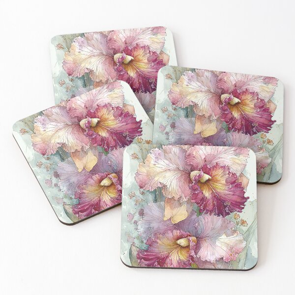 Item preview, Violet Watercolor Orchid Wall Art – Pink Purple Floral Print, Botanical Home Decor, Cattleya Orchid Painting designed and sold by EG Creativity Art.
