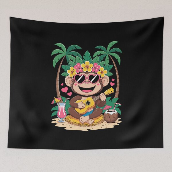 Item preview, Monkey Hawaiian Summer Vacation Monkey designed and sold by VENOM0RIOT.