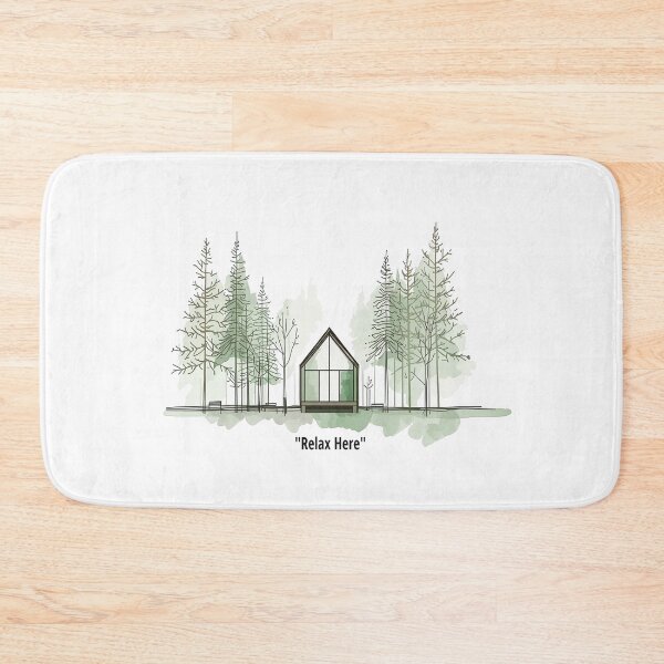 Item preview, Modern A-Frame Cabin - Relax Here designed and sold by Modern Nest Art.