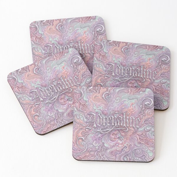 Item preview, Adrenaline Gothic Calligraphy Liquid Chrome Y2K designed and sold by MarCinu Art.