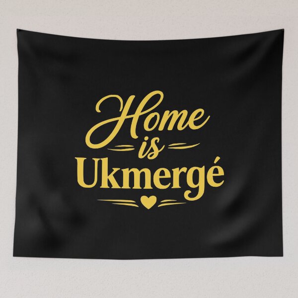 Item preview, Home is Ukmergė Yellow Typography Design designed and sold by EimSol.