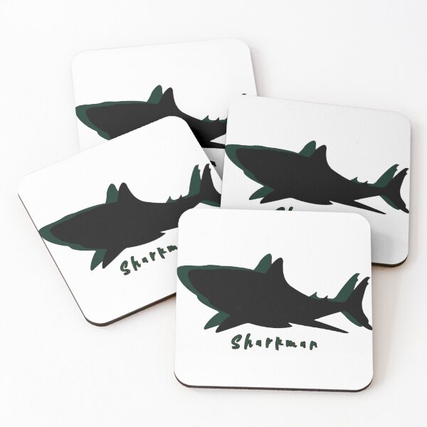 Item preview, digital art of great white shark in black with green ombre. designed and sold by geekmania48.