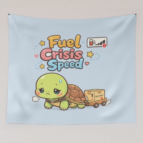Item preview, Kawaii Turtle Delivery | Fuel Crisis Speed Cute Meme designed and sold by PopCulturePixel.