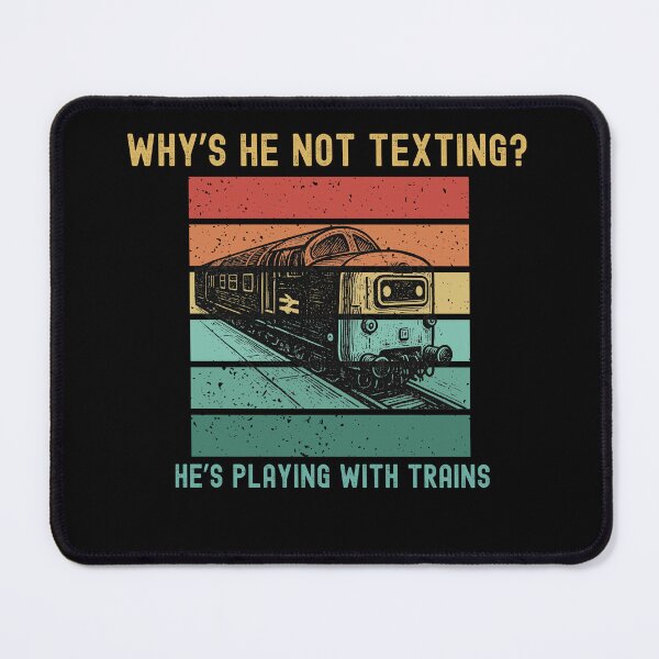 Item preview, Whys he not texting? He's playing with trains designed and sold by Guards-Comp.
