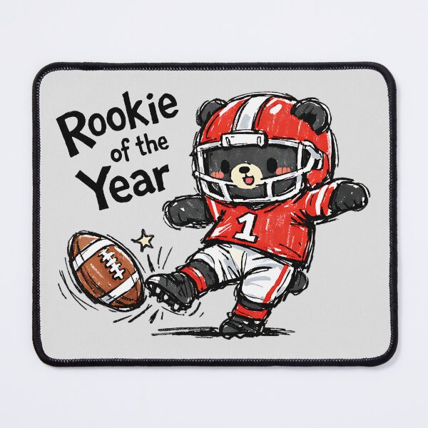 Item preview, Cute Football Bear Kicking Ball Rookie of the Year Kid Design designed and sold by GogaVibeRe.