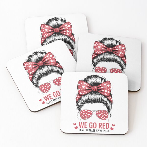 Item preview, Go Red Messy Bun Women In February Heart Disease Awareness designed and sold by VENOM0RIOT.