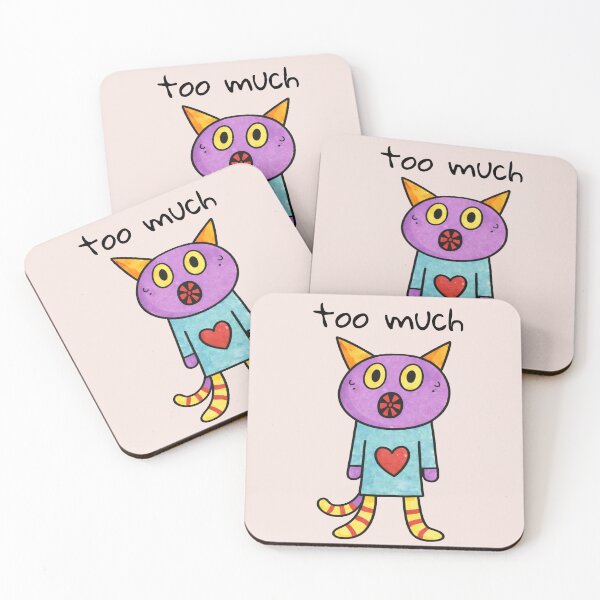 Item preview, Too Much Cute Anxious Cat designed and sold by SoftBeing.
