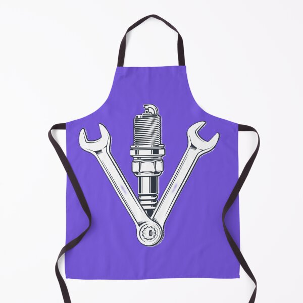 Item preview, Motorcycle, car mechanic, wrench with spark plug, car repair shop designed and sold by MT-Wunderland .