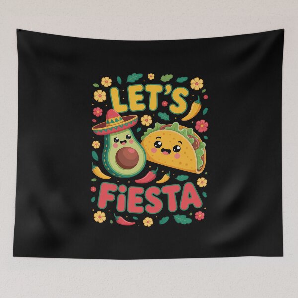 Item preview, Mexican Cinco De Mayo Taco And Avocado Let's Fiesta designed and sold by VENOM0RIOT.