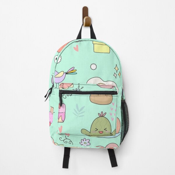 Item preview, Cute Kawaii Doodle Pattern – Pastel Cartoon Food, Animals & Happy Objects designed and sold by RushVibeWear.