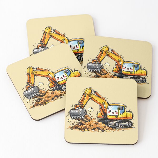 Item preview, Cute Excavator Digger Construction Truck Kid Design designed and sold by GogaVibeRe.