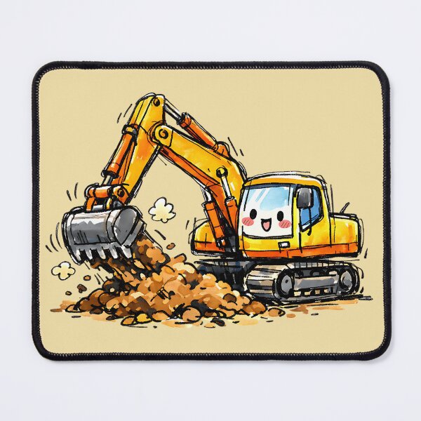 Item preview, Cute Excavator Digger Construction Truck Kid Design designed and sold by GogaVibeRe.