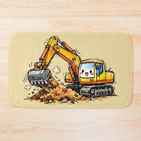 Item preview, Cute Excavator Digger Construction Truck Kid Design designed and sold by GogaVibeRe.