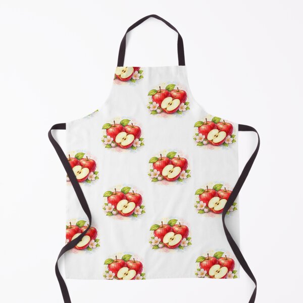 Item preview, Cute Red Apple Watercolor Sticker Botanical Fruit Illustration with Apple Blossom | Cottagecore Aesthetic designed and sold by Tiny Boo Studio.