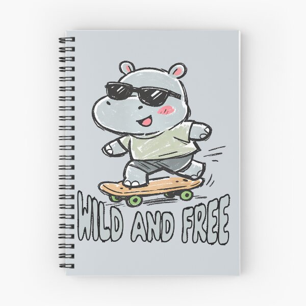 Item preview, Cute hippo on a skateboard, cool kid gift designed and sold by GogaVibeRe.