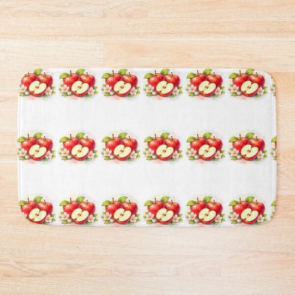 Item preview, Cute Red Apple Watercolor Sticker  Botanical Fruit Illustration with Apple Blossom | Cottagecore Aesthetic designed and sold by Tiny Boo Studio.