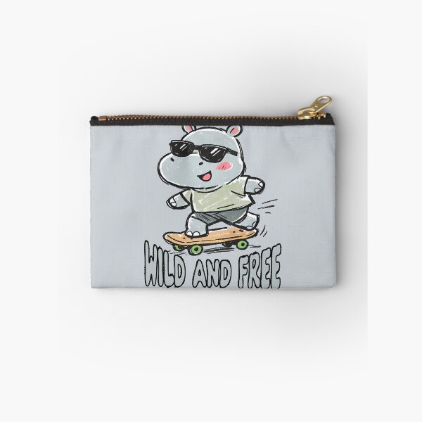Item preview, Cute hippo on a skateboard, cool kid gift designed and sold by GogaVibeRe.