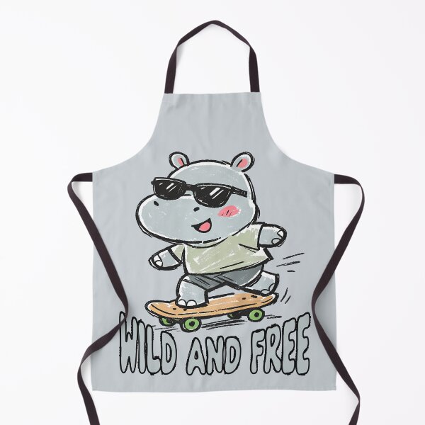 Item preview, Cute hippo on a skateboard, cool kid gift designed and sold by GogaVibeRe.