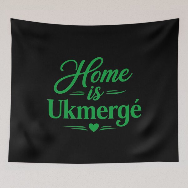 Item preview, Home is Ukmergė Green Typography Design designed and sold by EimSol.