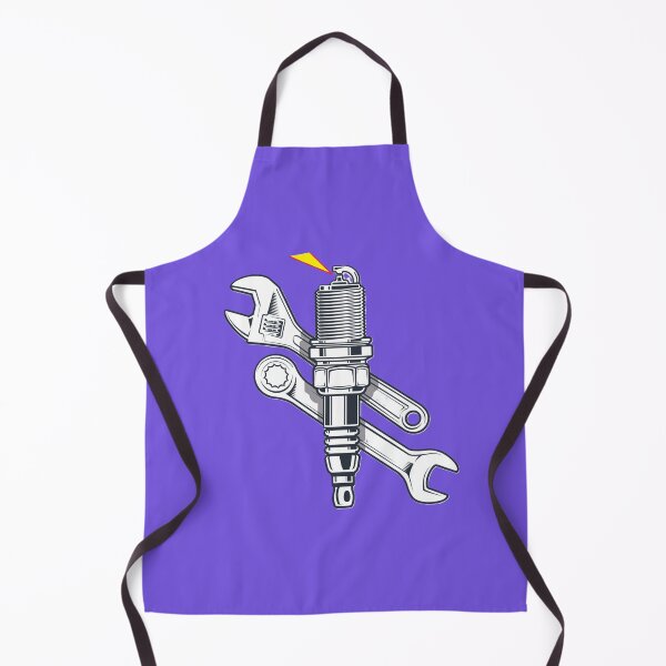 Item preview, Motorcycle, car mechanic, wrench with spark plug, car repair shop designed and sold by MT-Wunderland .