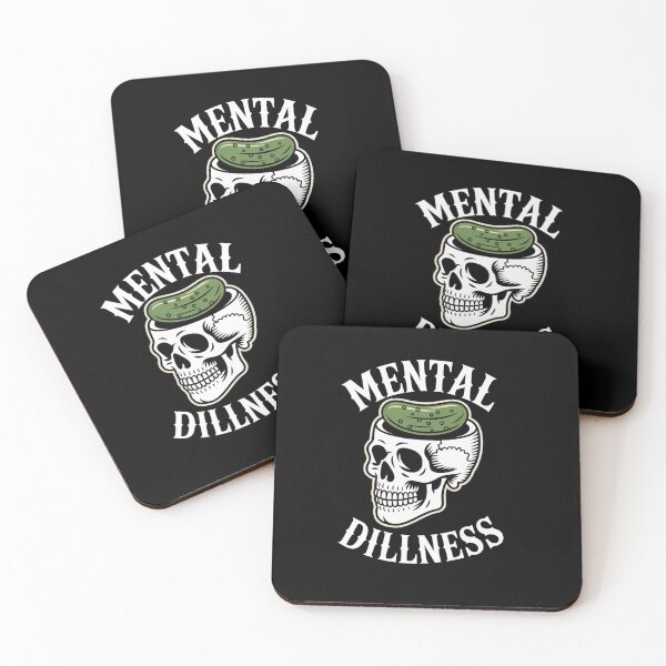 Item preview, Mental Dillness Funny Skeleton Pickle Pun Design designed and sold by NatArtSA.