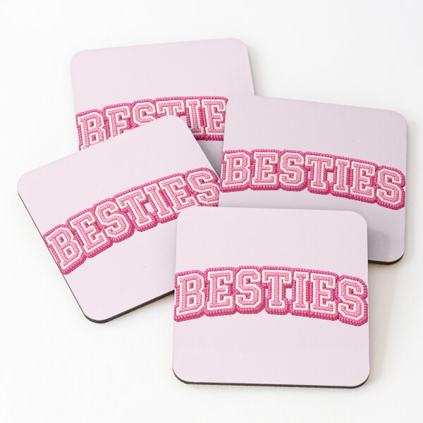 Item preview, Pink Besties Varsity Patch Embroidery Style designed and sold by GogaVibeRe.