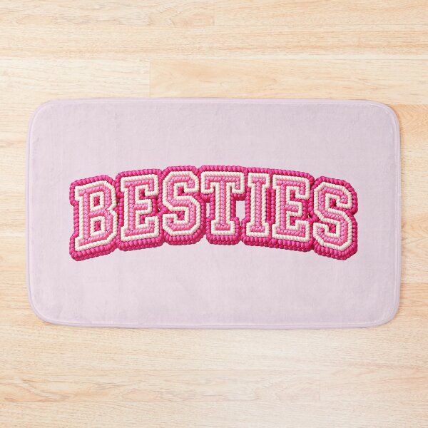 Item preview, Pink Besties Varsity Patch Embroidery Style designed and sold by GogaVibeRe.