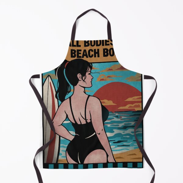 Item preview, All Bodies Are Beach Bodies Surf Poster Body Positive Ocean Art designed and sold by RiptideKiD.