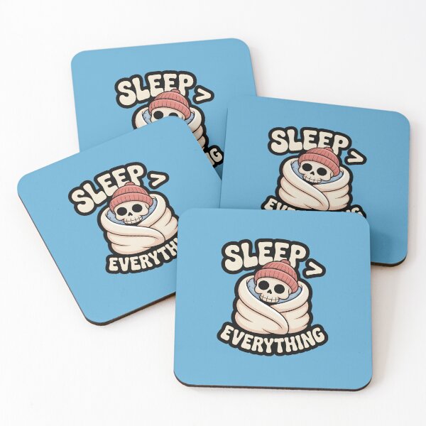 Item preview, Sleep Over Everything Cute Skeleton T-Shirt | Cozy Sleep Lover Funny Skeleton Graphic Tee designed and sold by Raw Tigers.