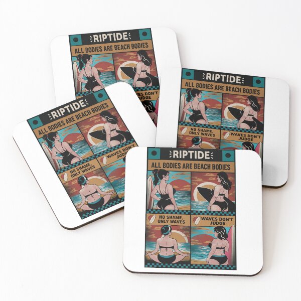 Item preview, All Bodies Are Beach Bodies Surf Art Set Body Positive Poster Collection designed and sold by RiptideKiD.