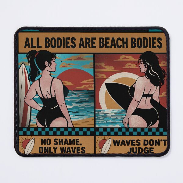 Item preview, All Bodies Are Beach Bodies Surf Art Set Body Positive Poster Collection designed and sold by RiptideKiD.