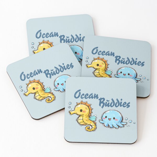 Item preview, Watercolor Sea Friends Seahorse and Octopus designed and sold by GogaVibeRe.